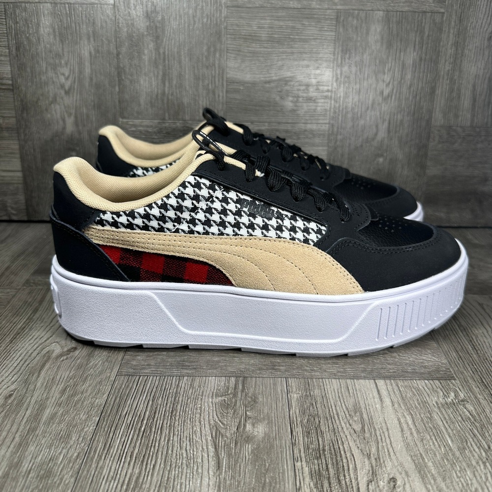PUMA Cali Dream Wild Child Womens 10 Black Pattern Platform Shoes 391235-01 NEW
